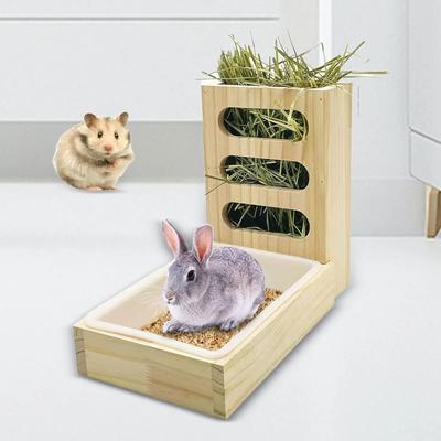 Кормушка для сена для кроликов с лотком для подстилки, кормушка для кормления, контейнер для сена, ясли для сена для кроликов-карликов, морских свинок, кроликов, шиншилл