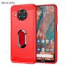 For Nokia X100 5G Brushed Carbon Fiber Silicone Shockproof Case For Nokia XR20 X10 X20 G50 G10 G20 8V 5G UW Magnetic Stand Cover