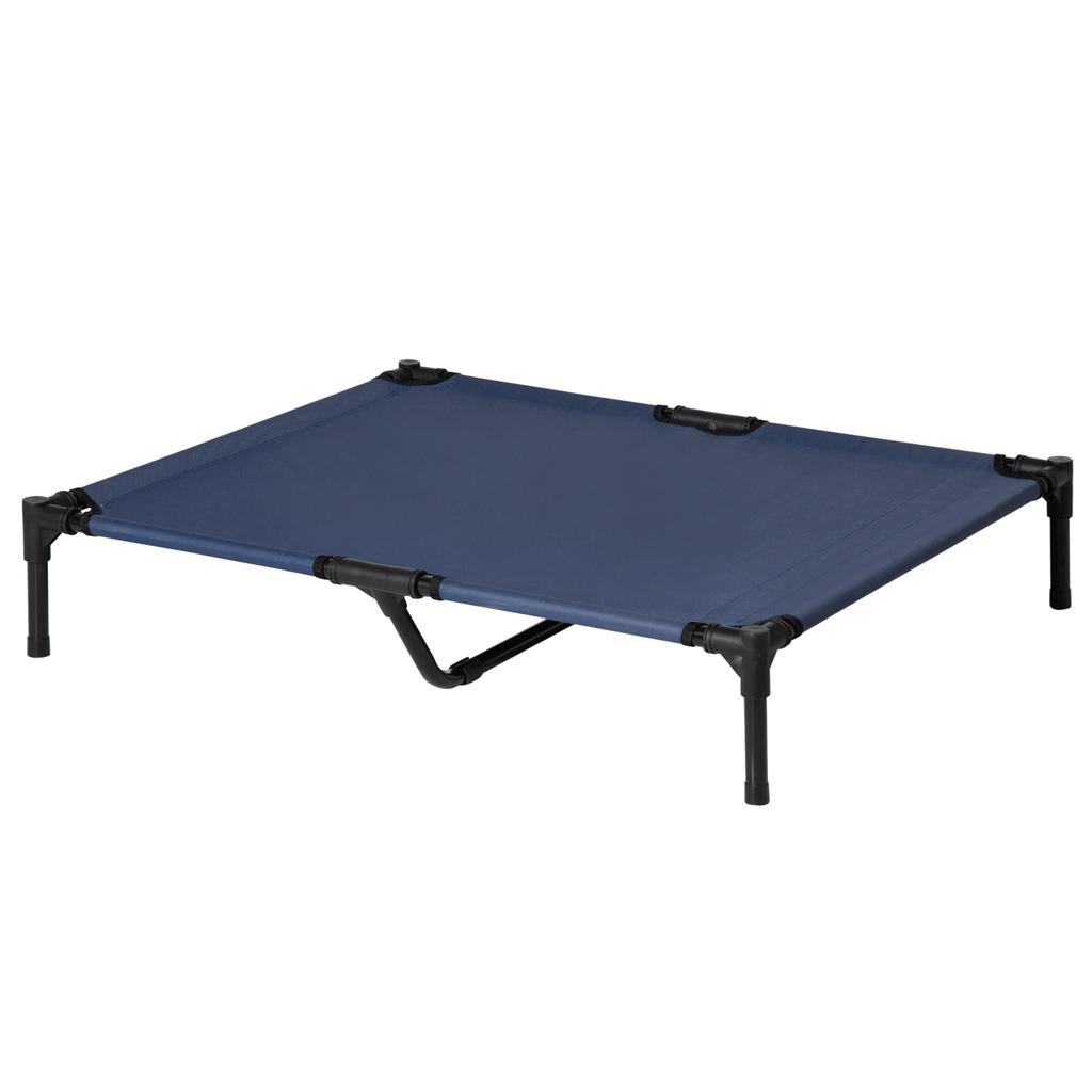 Raised Dog Bed Cat Elevated Lifted Portable Camping With Metal Frame Blue Large