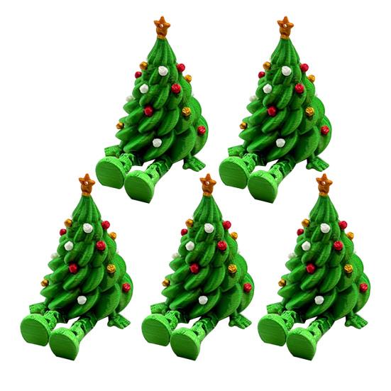 Articulated Christmas Tree Shelf Sitter 3D Printed Christmas Tree Desktop Figurine
