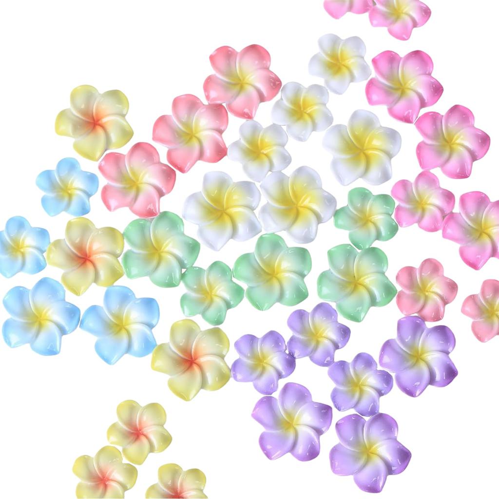 AirAkl 70 Шармов в виде цветка плюмерии из 7 глиняных бусин-цветков для полимерной глины, японский 3D-набор для DIY-декора из полимерной глины, цвета, подвески, серьги,