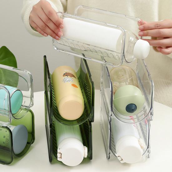 Keep Neat Deep Transparent Stacked Kitchen Bottle Water Bottle Storage Stand Stand