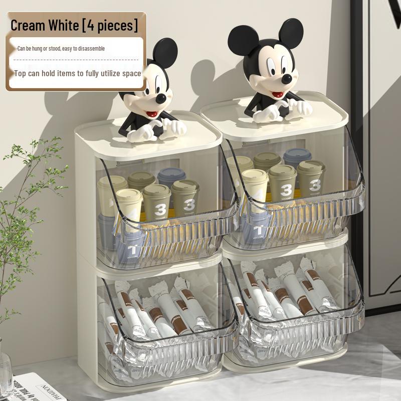 Wall-Mounted Tea and Coffee Organizer for Office or Pantry