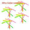5/30 шт. Пластиковая бамбуковая стрекоза, форма, ручной толчок, летающий пропеллер, игрушка для спорта на открытом воздухе, подарок, вращающаяся летающая стрела, игры на открытом воздухе
