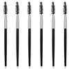 6 Pack Eyelash Brush Eyebrow Spoolie Reusable Mascara Brush Wands Black Portable Eye Brushes Makeup Lash Spoolies Set for Eyelash Extension Makeup
