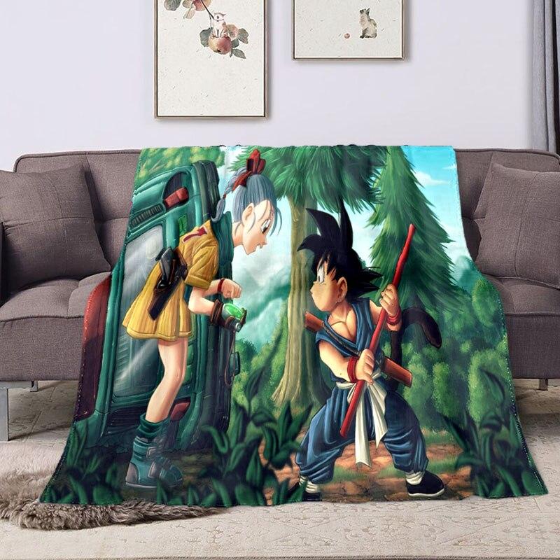 Cartoon Children's Gift Soft Four Seasons Dragon-Ball Portable Blanket Sofa Blanket Thin Sheet Office Tour Sherpa Warm Blanket.