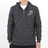 Puma Усиленная повседневная куртка с молнией во всю длину с капюшоном Мужские куртки Черный Серый 583523-07