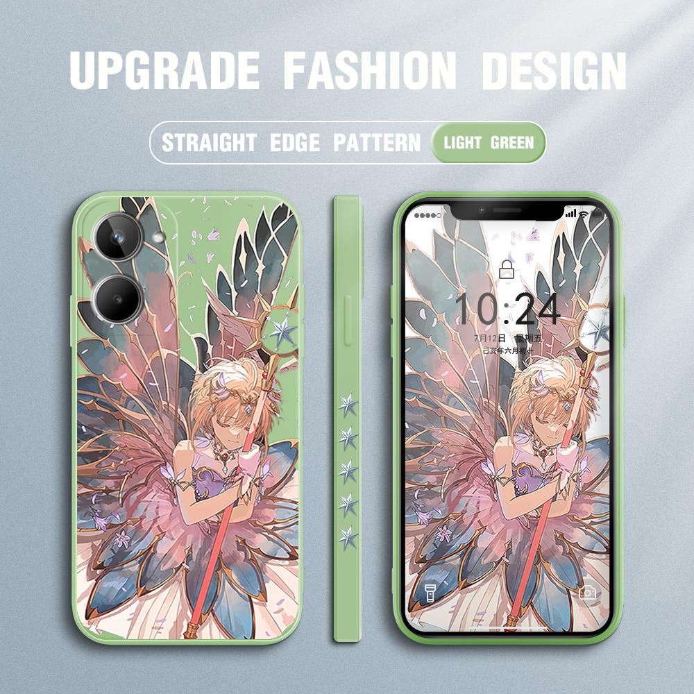 Cartoon Anime Phone Case for iPhone 15 14 13 12 11 Samsung Galaxy S23 S22 A52 A52S Soft Full Protection Square Liquid Silicone Cover