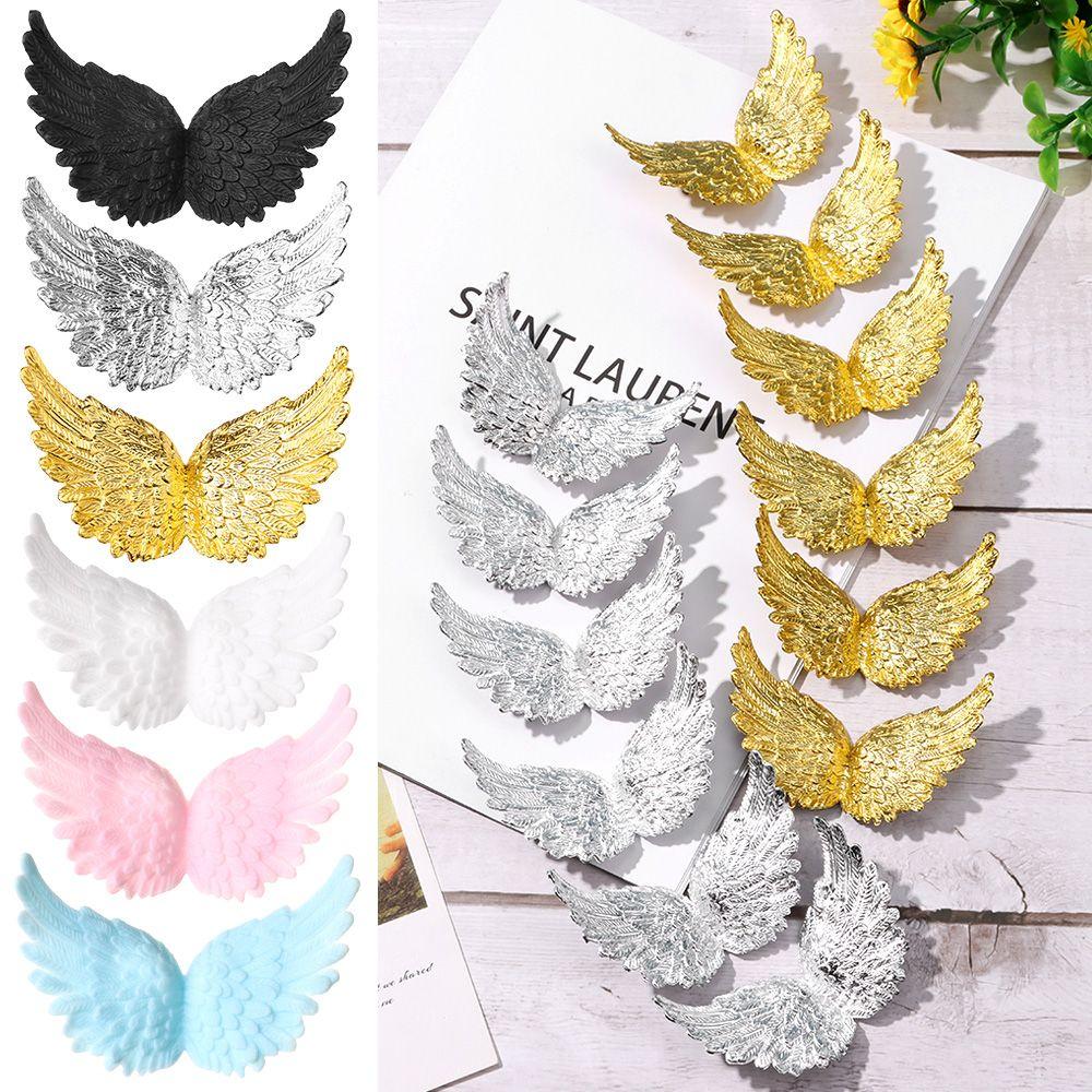 Happy Birthday Christmas Tree Ornaments Plastic Angel Wings Xmas Party Decoration Cake Decor