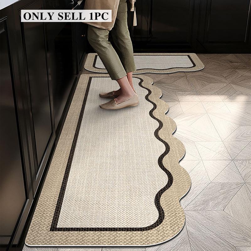 Kitchen Floor Mat Non-slip Rug PVC Leather Carpet Long Foot Mats Waterproof Carpets Home Decoration Rugs Alfombra De Cocina