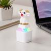 Animal Keyboard Fidget Toy 1/2Pcs Keychain Rechargeable Goat Cat Finger Clicker Adults Stress Reducer with LED Light Sound Push Button Decompression