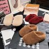 Полушлепанцы баотоу из овечьей шерсти, женские, на толстой подошве, высококачественные пушистые туфли, новинка осени 2025, обувь для интернет-знаменитостей, ленивая обувь