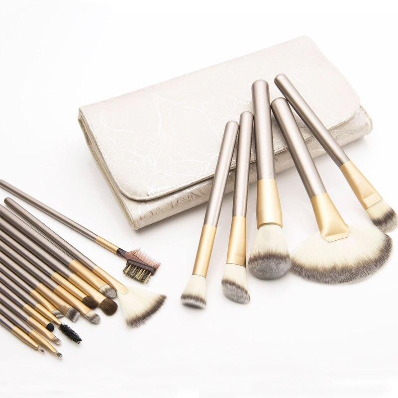 22pcs Makeup Brushes Set Fan Powder Foundation Blusher Eyebrow & Comb Eyelashes Brush Pincel Maquiagem Cosmetic Tools with Bag