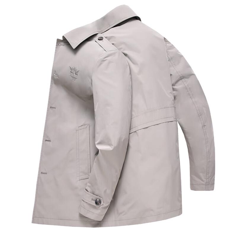 Мужское однобортное тренчкот в стиле business casual