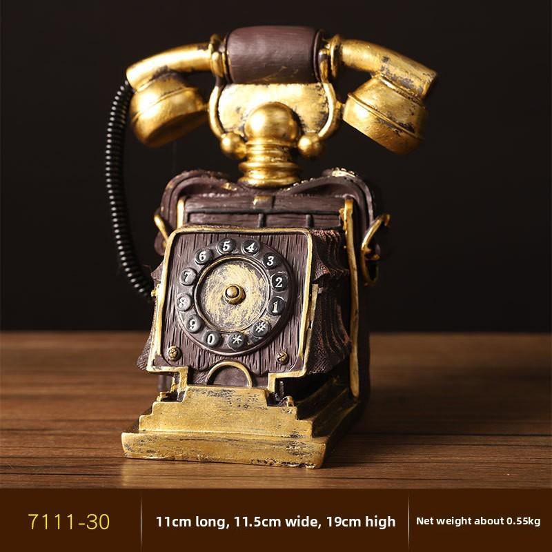 Смола Телефон Классическое произведение искусства для декора гостиной, книжной полки, ТВ-тумбы