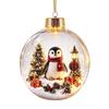 Acrylic Light-Up Christmas Ball Ornament Transparent LED Christmas Tree Globe Decor  New Year