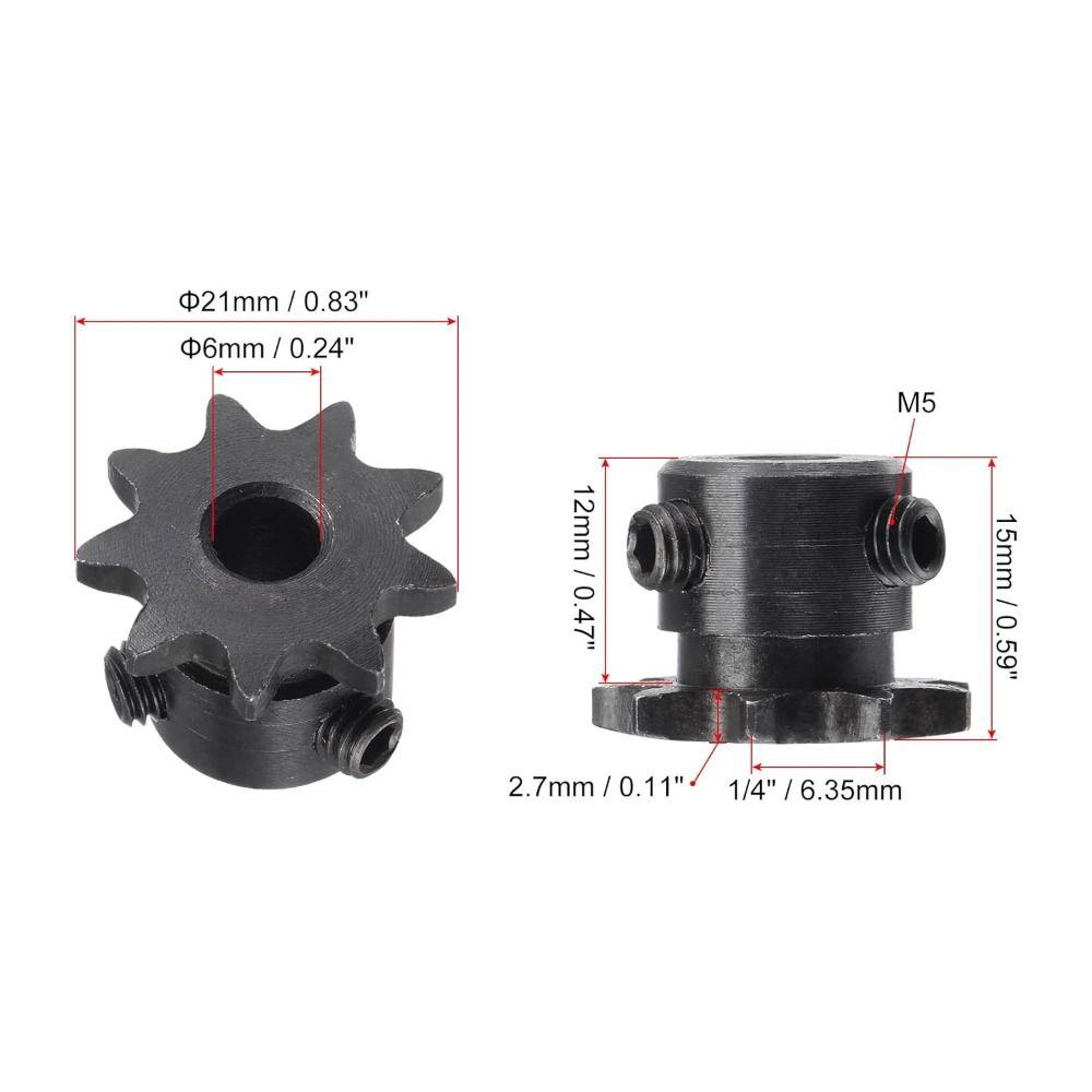 Однорядные роликовые звездочки с шагом 1/4 дюйма, 25-цепная промышленная приводная звездочка, роликовая цепь