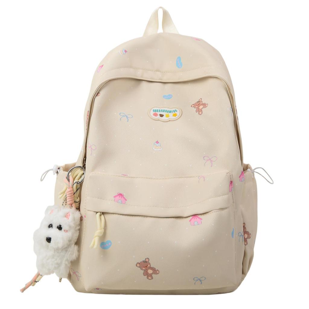 Sweet Girl Double Shoulder Backpack for Students - Cute, Large Capacity, Niche Design