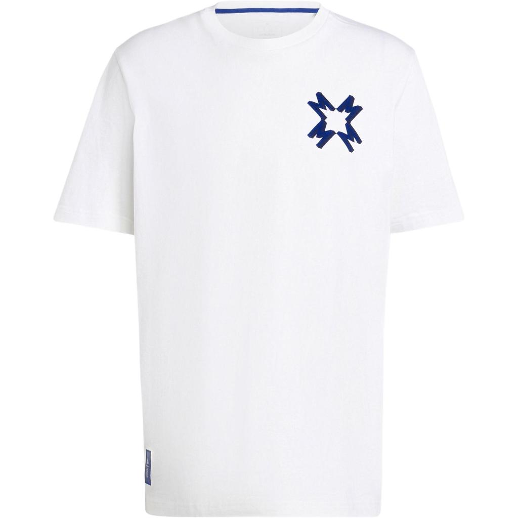 adidas Мужские футболки Манчестер Юнайтед Белые С круглым вырезом Умеренный прямой крой JJ3908