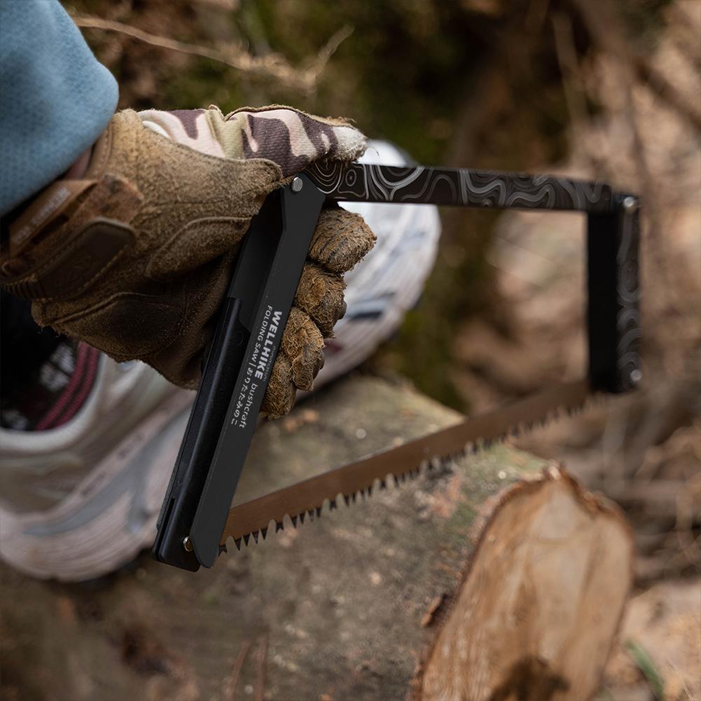 Складная пила с сумкой для хранения Многофункциональная ручная пила из алюминиевого сплава Туристическая складная ручная пила для веток деревьев