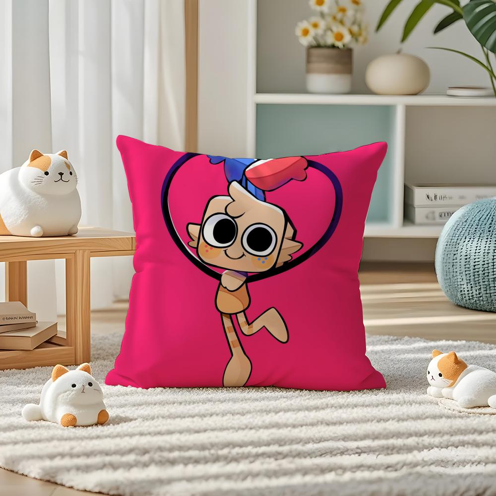Game DDandys World anime Pillow Case Silky elegant Comfort Sofa Bed Invisible zipper
