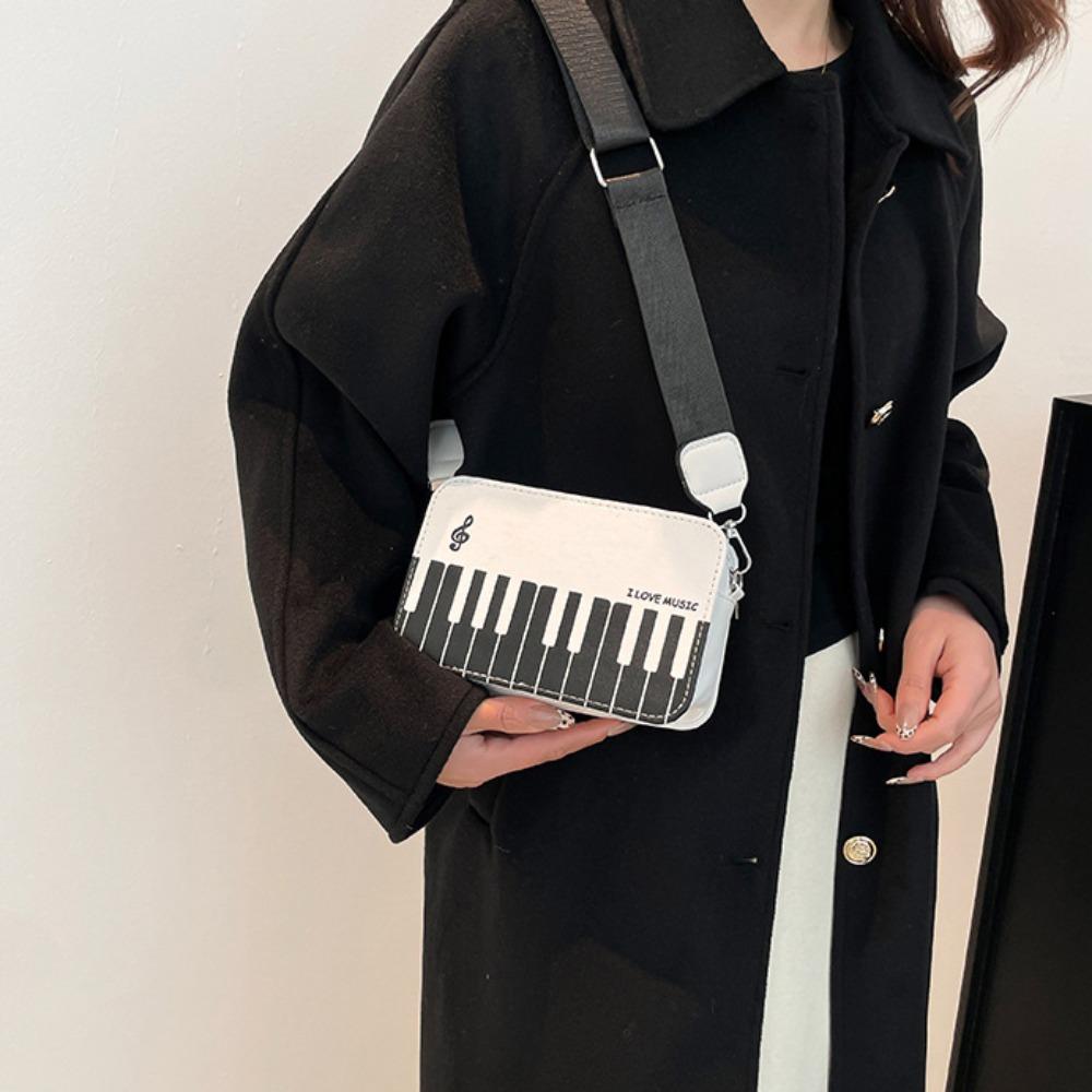 Винтажная сумка через плечо в виде пианино, модная сумка из искусственной ПУ кожи, трендовая мини-квадратная сумка для девочек