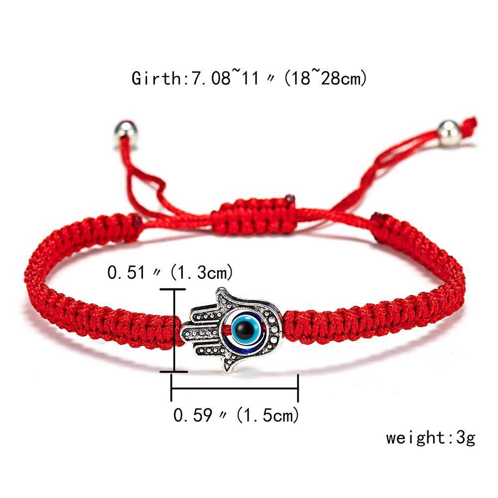 Woven Charm Hand Braided Turkish Demon Eye Red Thread Bracelets Jewelry Fashion Accessories Bangles