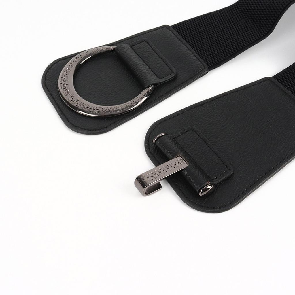 All-match Ladies Waist Belt Women Straps Light Luxury Personality Large Alloy Buckle Elasticity Belt for Women Coat
