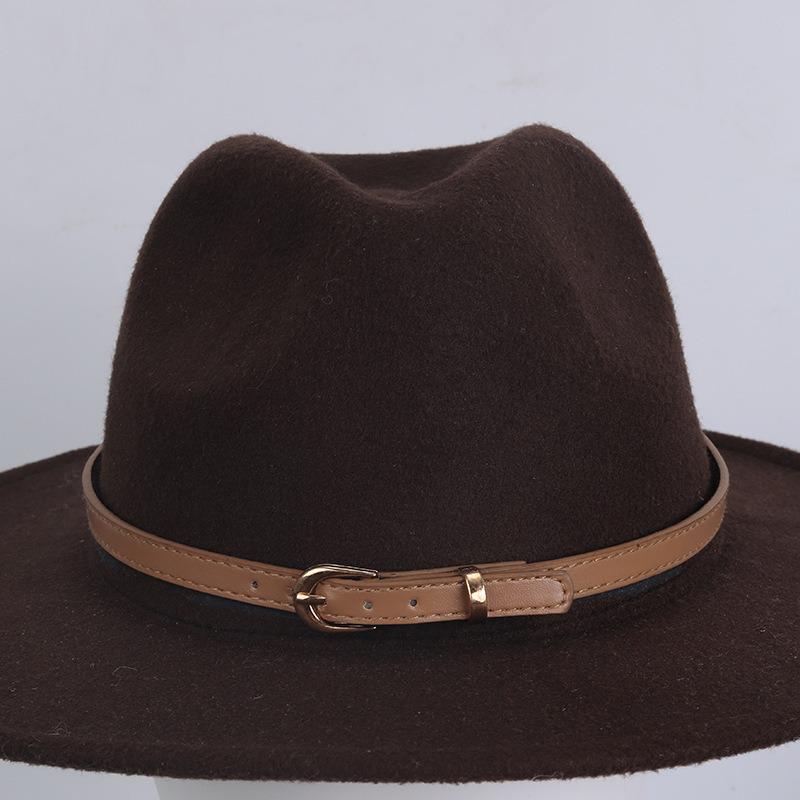 Ретро европейская и американская соломенная шляпа с кожаной пряжкой и креативным декором шляпной ленты