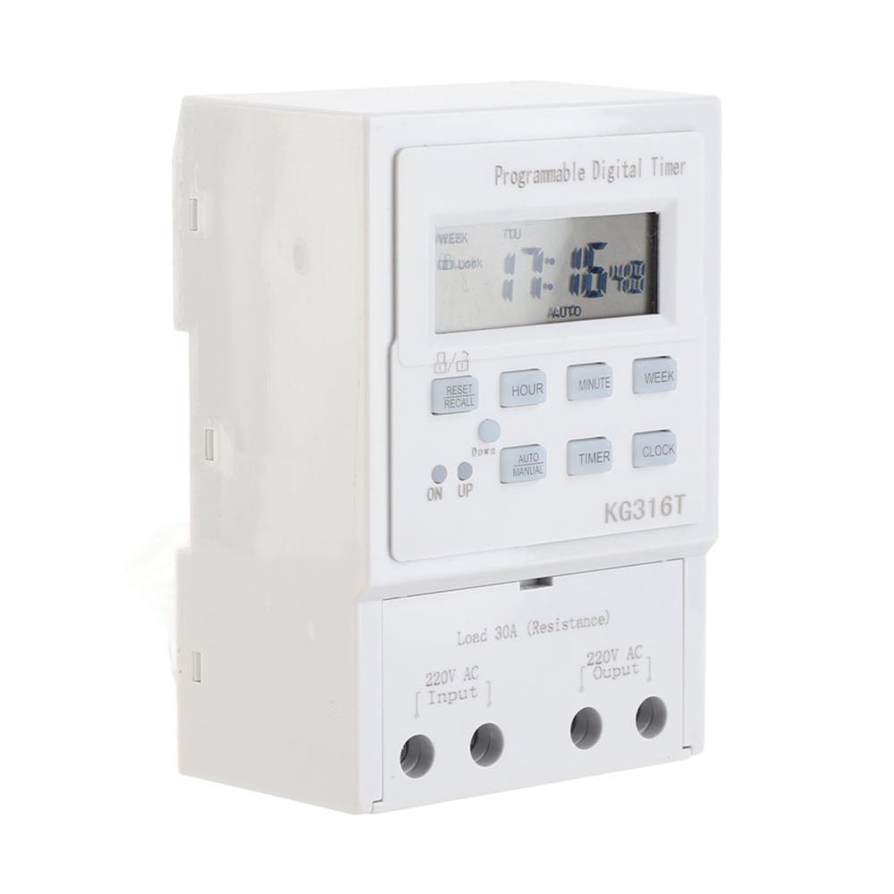 30A Digital Timer Switch AC 220V Time Control Switch Programmable Timer Efficient Intelligent