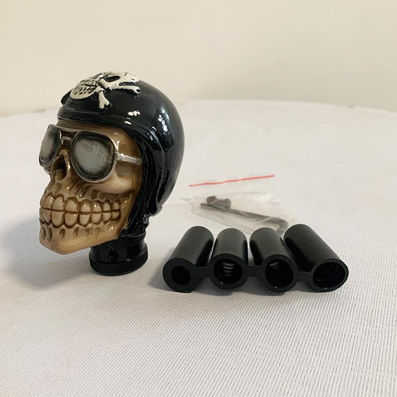 Ghost Skull Shape Head Manual Gearbox Shift Knob Big Teeth Manual Gear Stick Shifter Lever Knob for Car