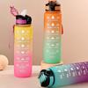1000ML Sports Water Bottle Motivational Straw Bottle with Time Marker Leakproof Drinking Bottle for Home Outdoor