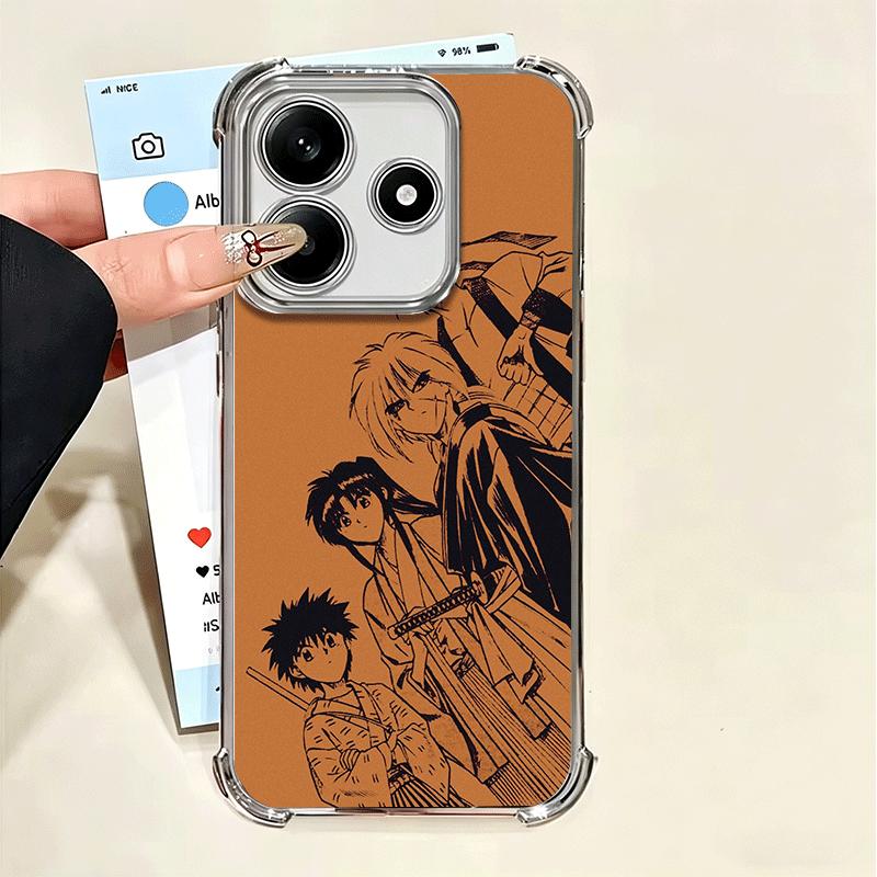Мягкий чехол для телефона с аниме Rurouni Kenshin для Xiaomi Poco X7 X8 Pro Max X6 X5 X3 F8 Ultra F7 M8 M7 M5S Redmi 15C 15A 15 14C 13C 12C