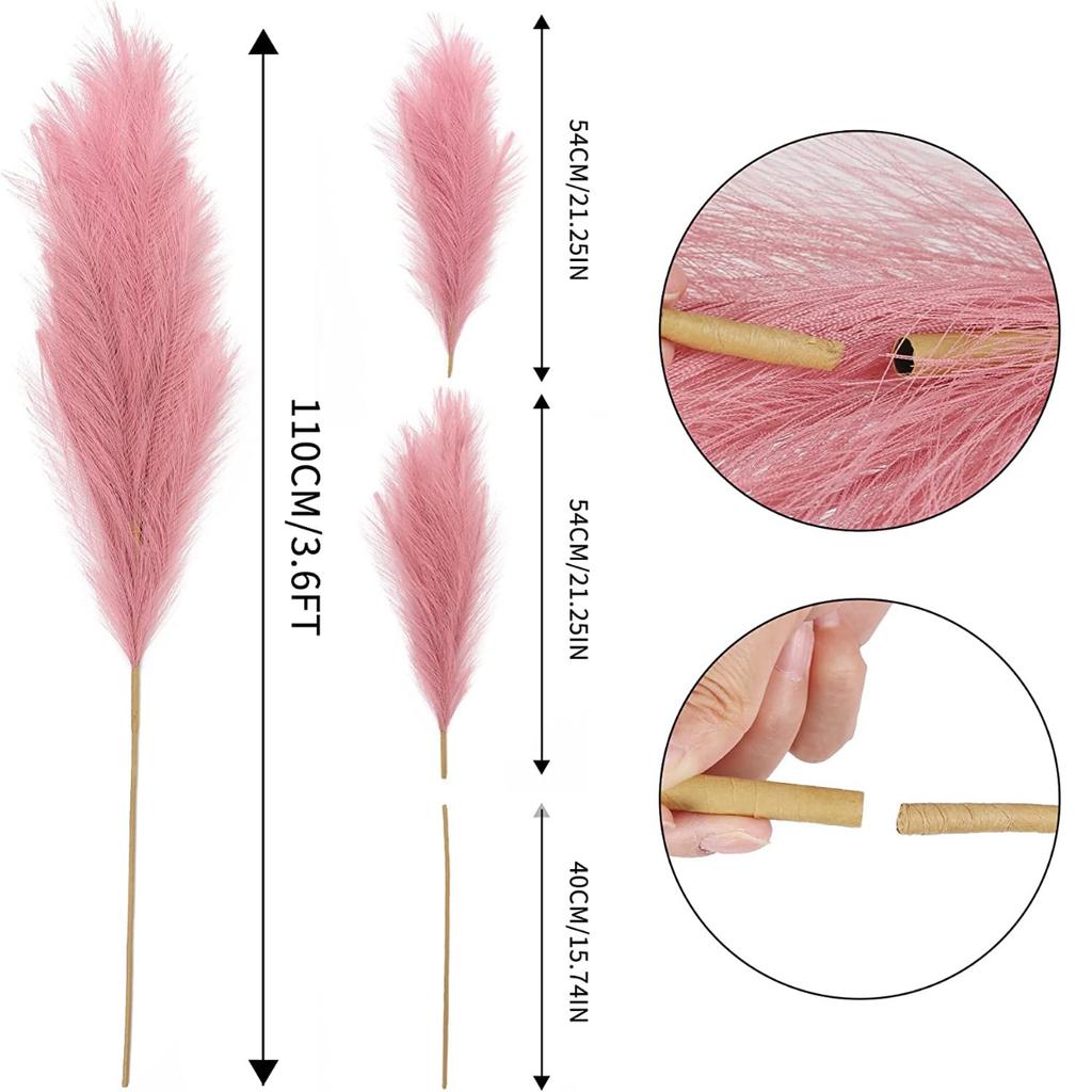 4 шт. стебли, большие искусственные пампасы высотой 110 см, искусственные пампасы, цветочные искусственные пампасы, ветки травы, растения для домашней кухни, декор в стиле бохо
