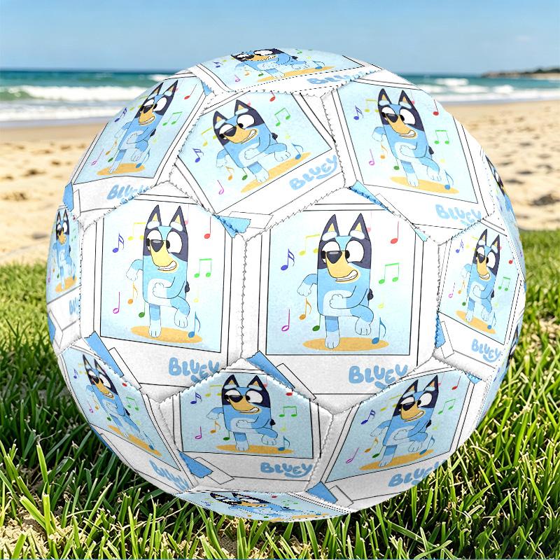 Bluey Print Size 5 Soccer Ball, PU Wear Resistant Football for Match Training and Daily Practice, Birthday Gift for Soccer Fans