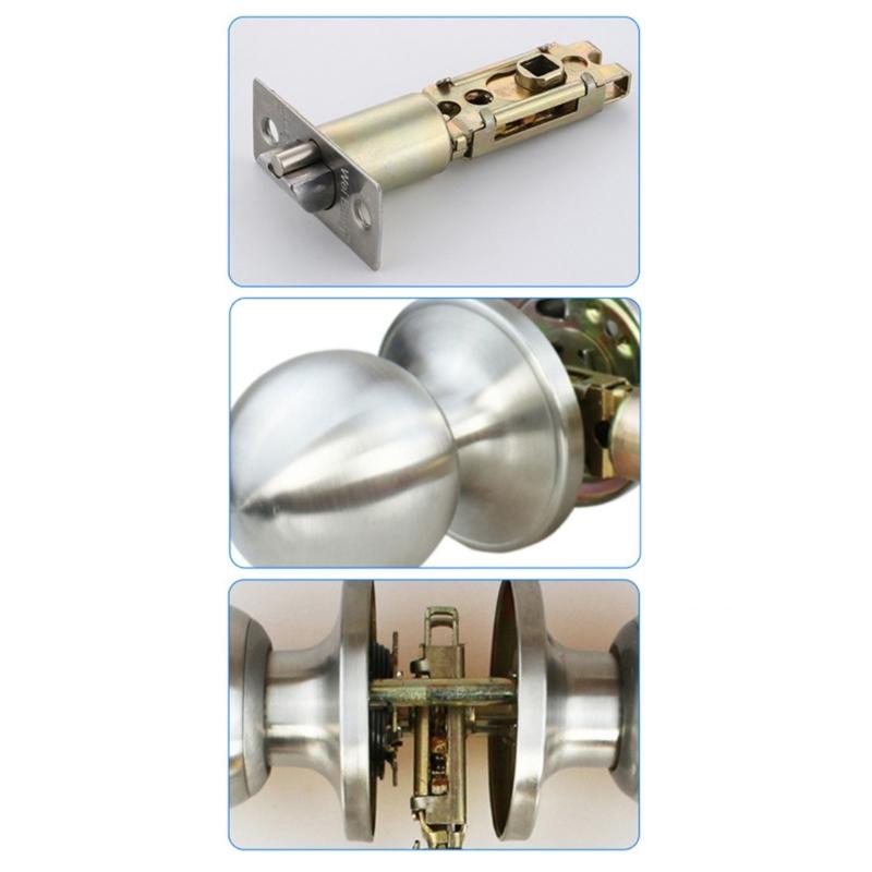 Комплект круглых ручек из нержавеющей стали с вращающейся ручкой, круглый незапирающийся дверной замок для прихожей, кладовой, простой в использовании