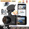4K Car Dvr WIFI GPS DashCam for Car Video Recorder Front&Rear View Camera Night Vision Black Box 24H Parking Car Accessories