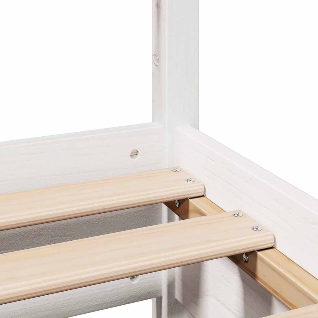 Solid Wood Bed without Mattress White 90x200 cm Pine Wood
