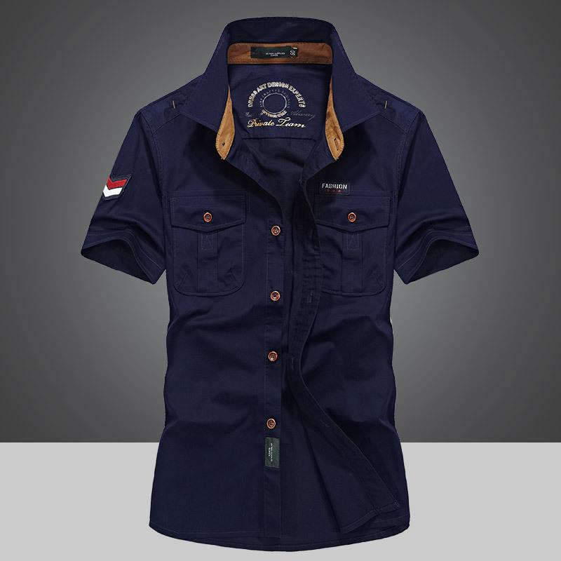 Мужская рубашка с короткими рукавами, летняя, новая, из чистого хлопка, средней длины, свободная, стираная, с короткими рукавами, рабочая рубашка, куртка, топ