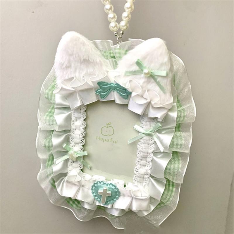 Plush Lace Photocard Holder Lolita Anime Kpop Idol Display Card Protector for Collectors Photo Safe Storage