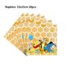 51pcs Winnie The Pooh Party Tableware Include Plate, Napkin, Tablecloth, Cup