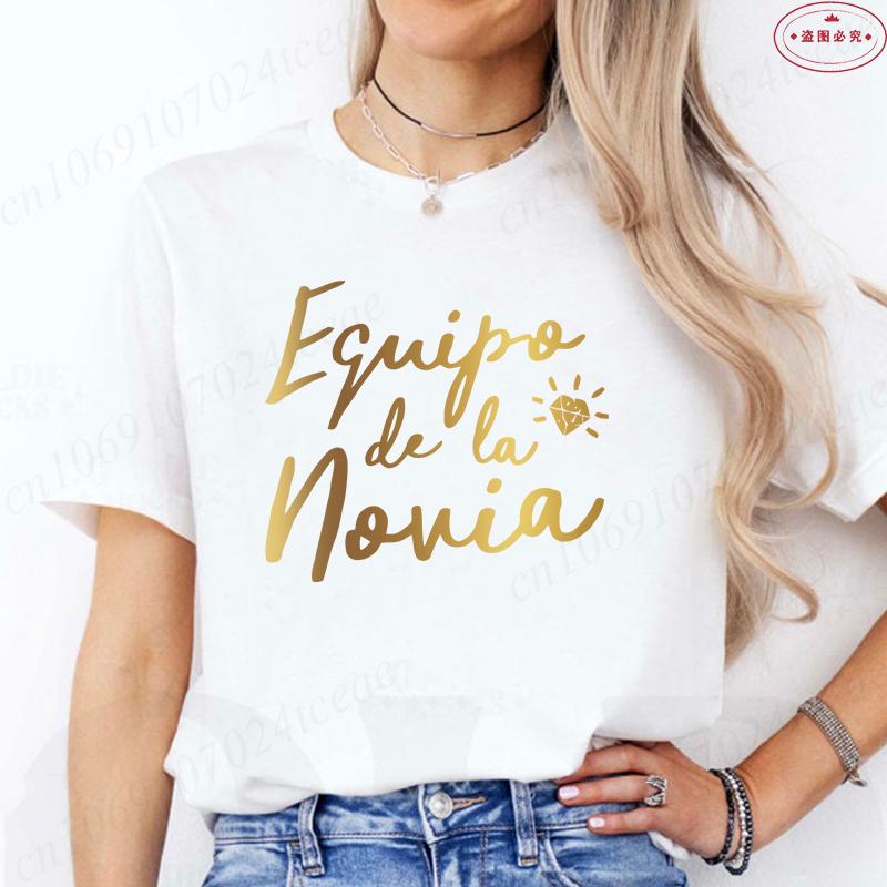 Spanish Woman Bachelorette Hen Party T Shirt Girl Team Bride T-Shirt Woman Single Farewell Blouses Funny Bridal Wedding Tees