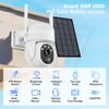 5MP IP Solar Power WiFi Camera PTZ Outdoor IP66 Waterproof 8000mAh Built-in Battery Surveillance Cam PIR Human Detection 5X Zoo