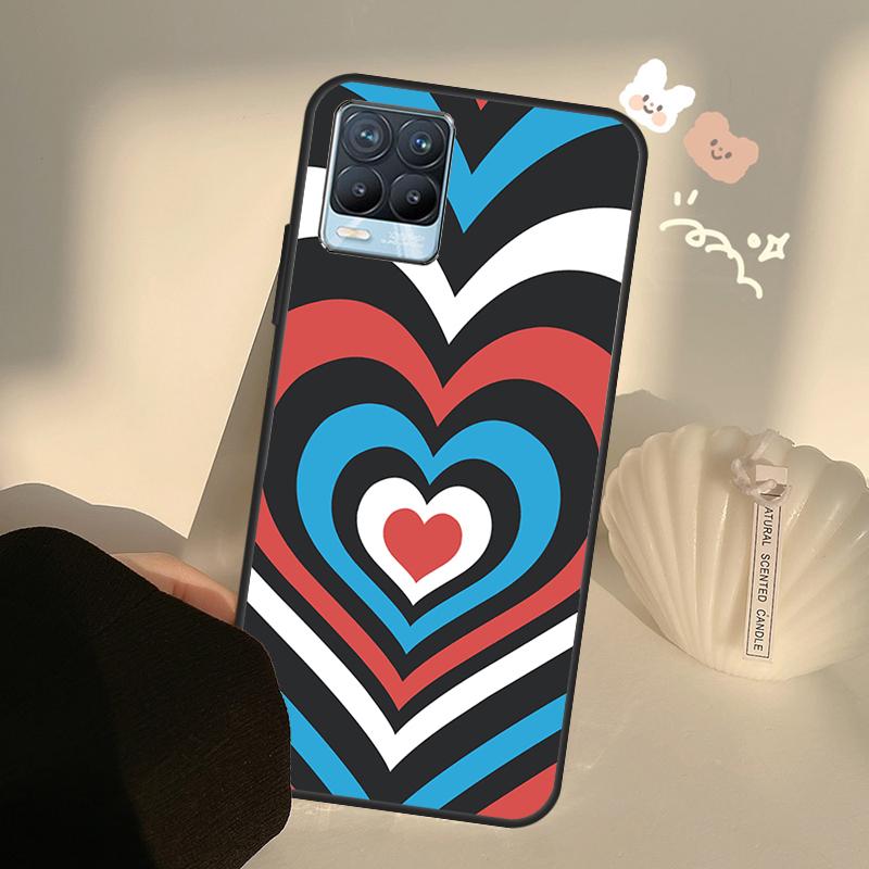 Latte Love Тоннель Коричневое Сердце Чехол Для Realme C75 C63 C61 C55 C51 C53 C25 C65 C67 C71 11 12 13 14 15 Pro Plus GT6 GT7 Pro