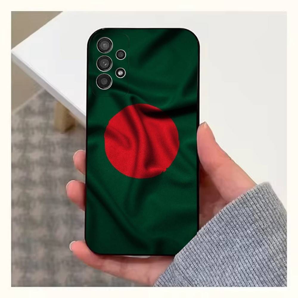 Bangladesh Flag For Samsung S9,S10,S20,S10,S21,S25,S24,S23,Ultra,FE,Plus,Lite,Soft Silicone Black Case