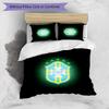 Brazil national football team Pattern Printed 3PCS Bedding Set Soft Skin-Friendly Washable Duvet Cover & Pillowcases Set All Season Bedroom