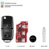 5 шт. Xhorse XKB520EN Универсальный выкидной пульт-ключ для VW B5 3 кнопки Проводной пульт-ключ Второе поколение Замена XKB501EN