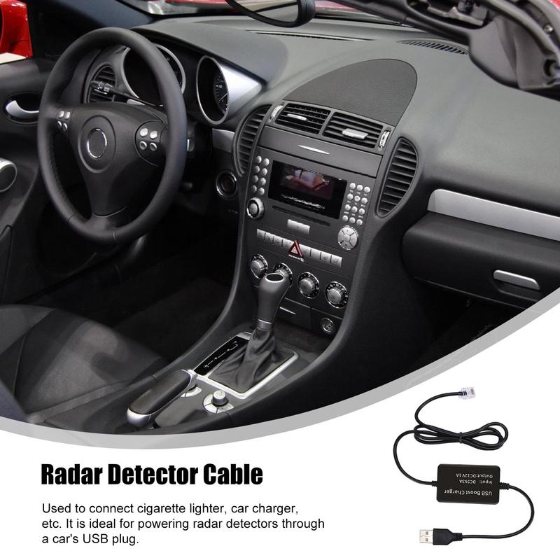 USB To Rj11 Plug Cable USB To Rj11/DC 3.5 Radar Detector Power Cable Thickened USB Plug Connect To Car Charger Fit Most Radar