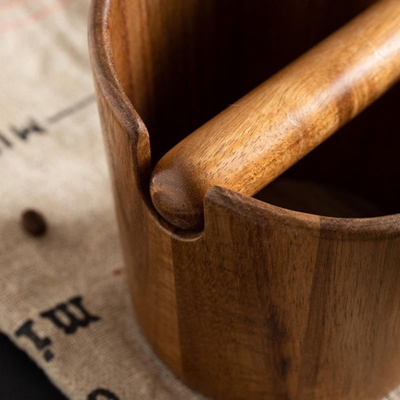 Контейнер для кофейной гущи Knock The Slag Bucket Контейнер для молотого кофе Деревянный бак для выбивания Кофейные аксессуары Инструменты бариста