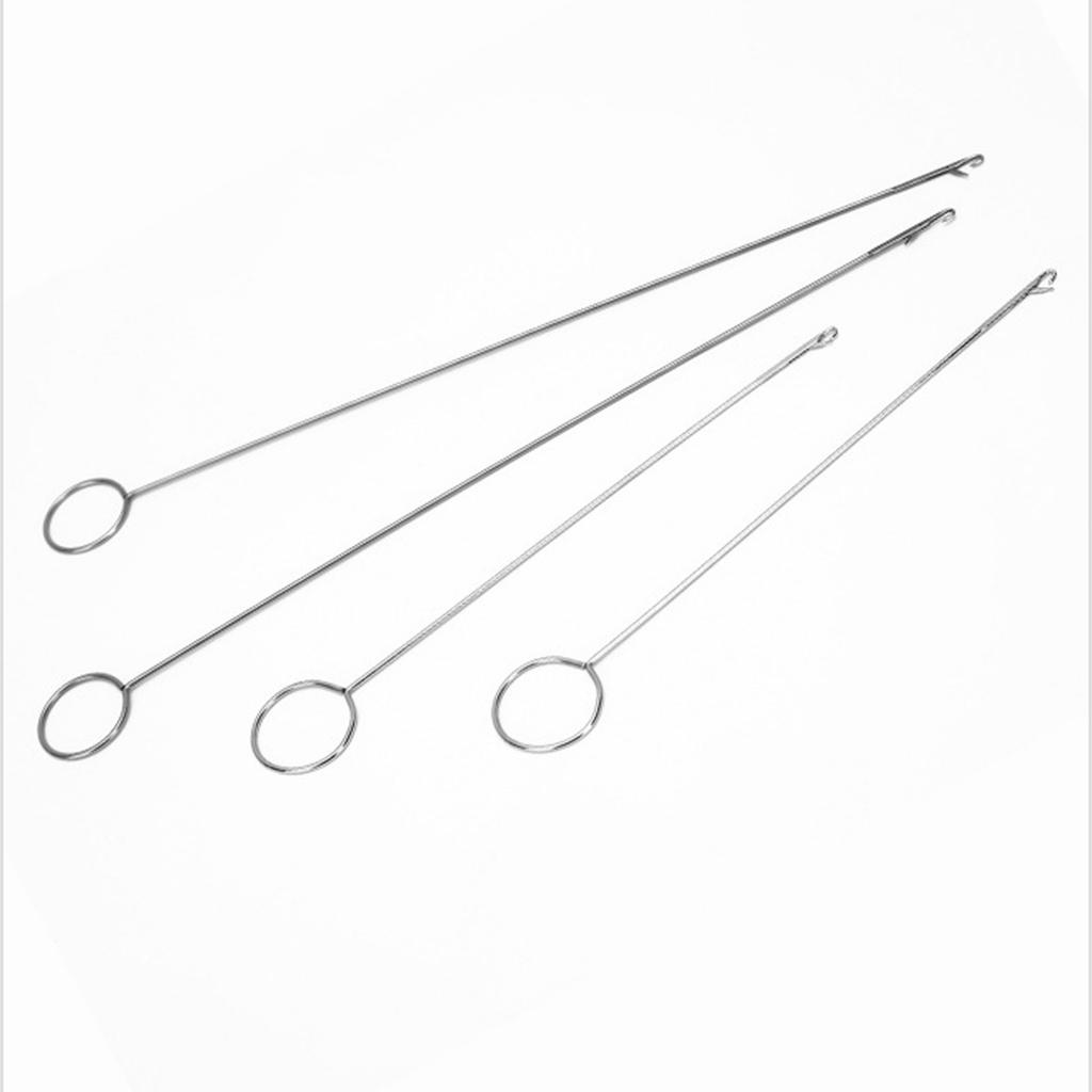 Long Hook Needle Threader For Elastic Bands Easy Quick Insert Metal Threader Sewing Threading Tool For Clothing Handbag